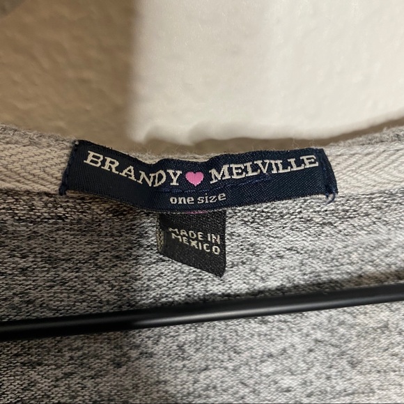 [Brandy Melville] Gray Basic Hoodie Sweatshirt - Picture 4 of 7